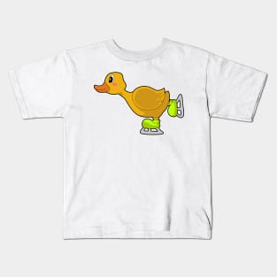 Duck Ice skating Ice skates Winter sports Kids T-Shirt